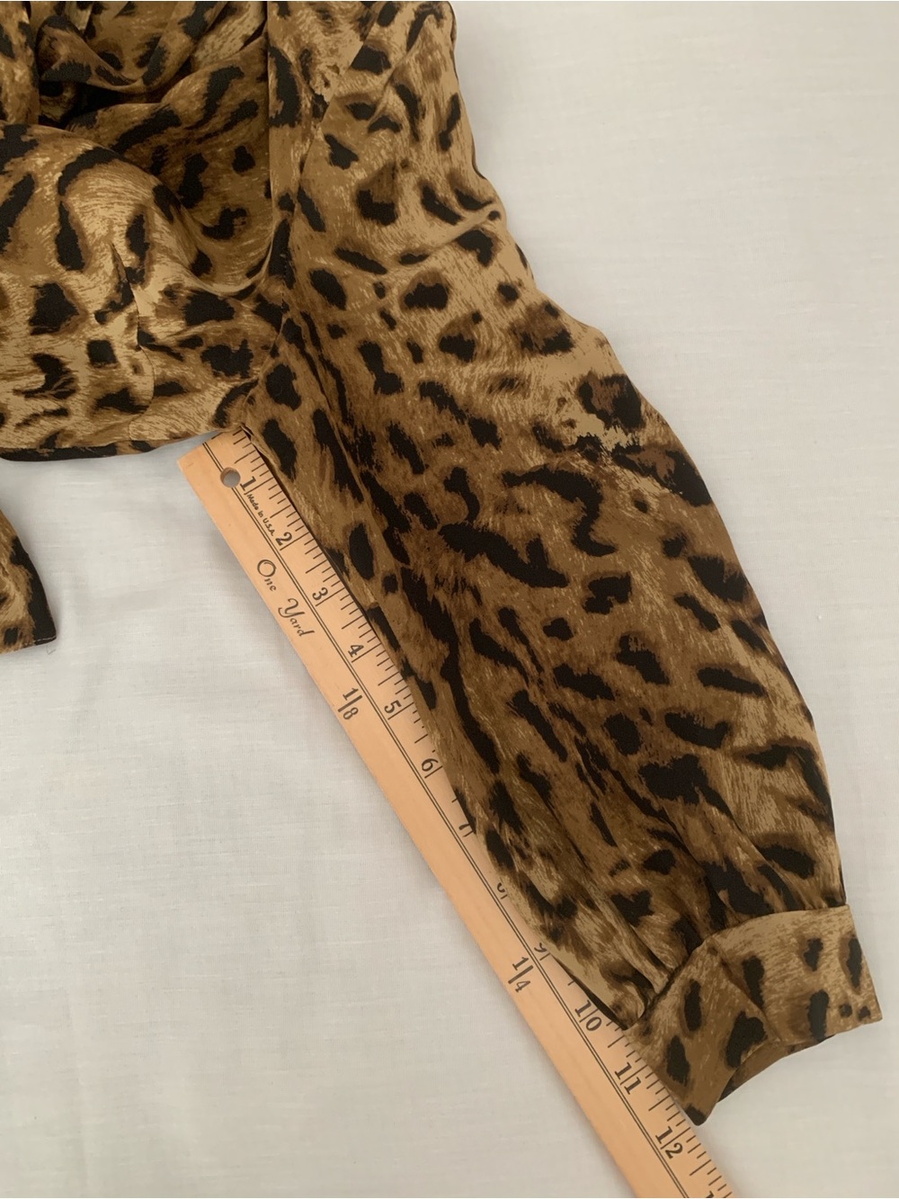 Tory Burch Silk Leopard Print Tie-Bow Blouse NWOT Size 2 - Picture 9 of 11